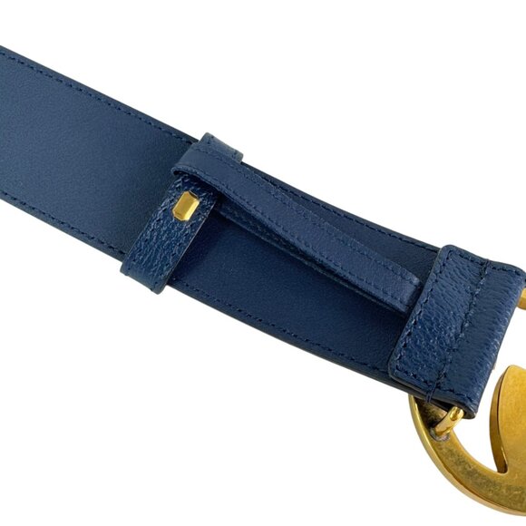 GUCCI X ADIDAS Marmont Navy Blue & Red Leather GG Buckle Men's Belt 100-40 - Picture 7 of 10